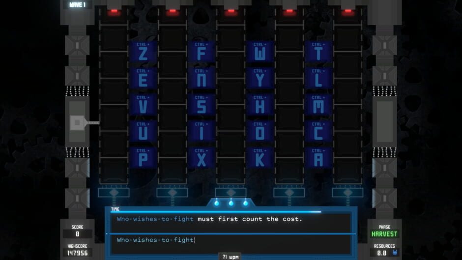 Tyfortress: Tactical Typing Screenshot