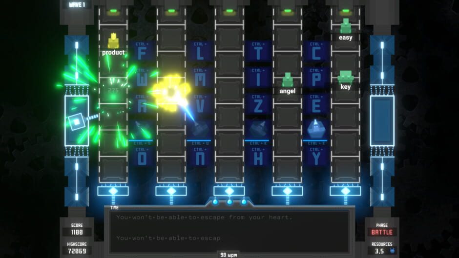 Tyfortress: Tactical Typing Screenshot