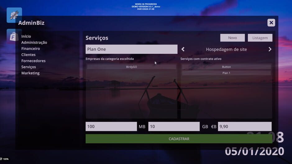 Web Host Simulator Screenshot