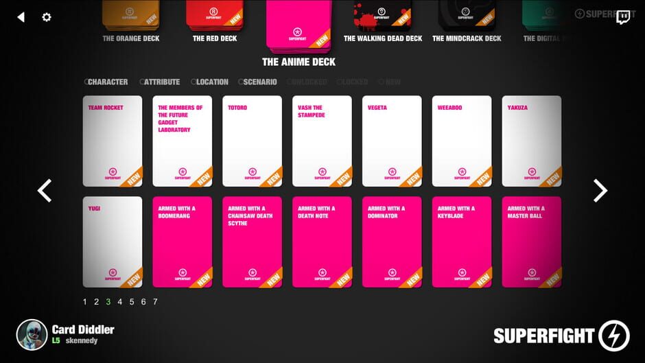 สกรีนช็อตจาก Superfight: The Anime Deck (รูปที่ 2)