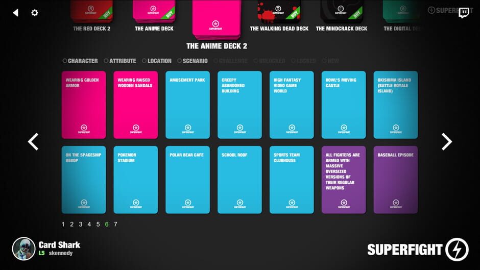 สกรีนช็อตจาก Superfight: The Anime Deck 2 (รูปที่ 4)