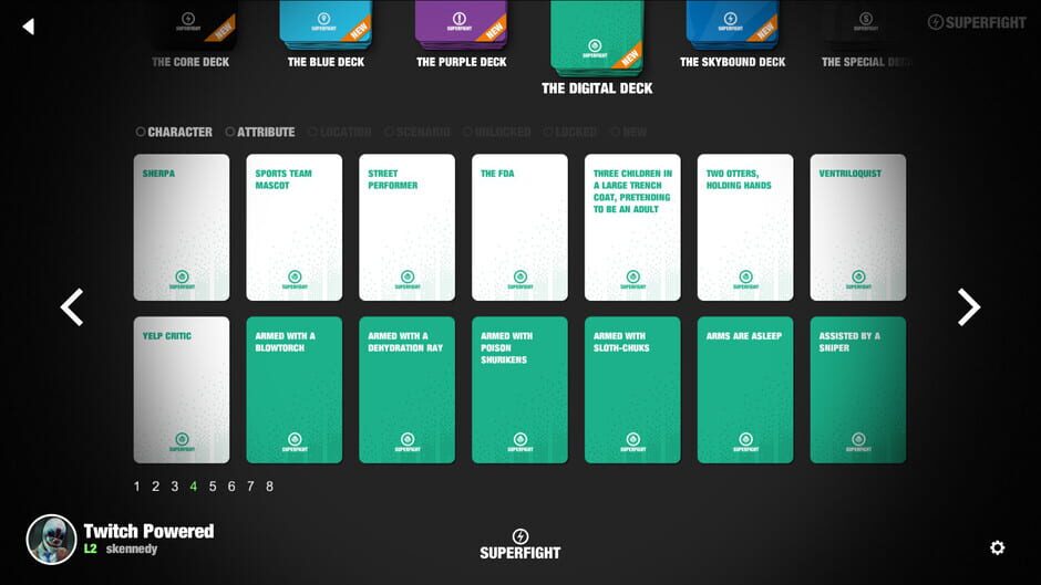 สกรีนช็อตจาก Superfight: The Digital Deck (รูปที่ 2)