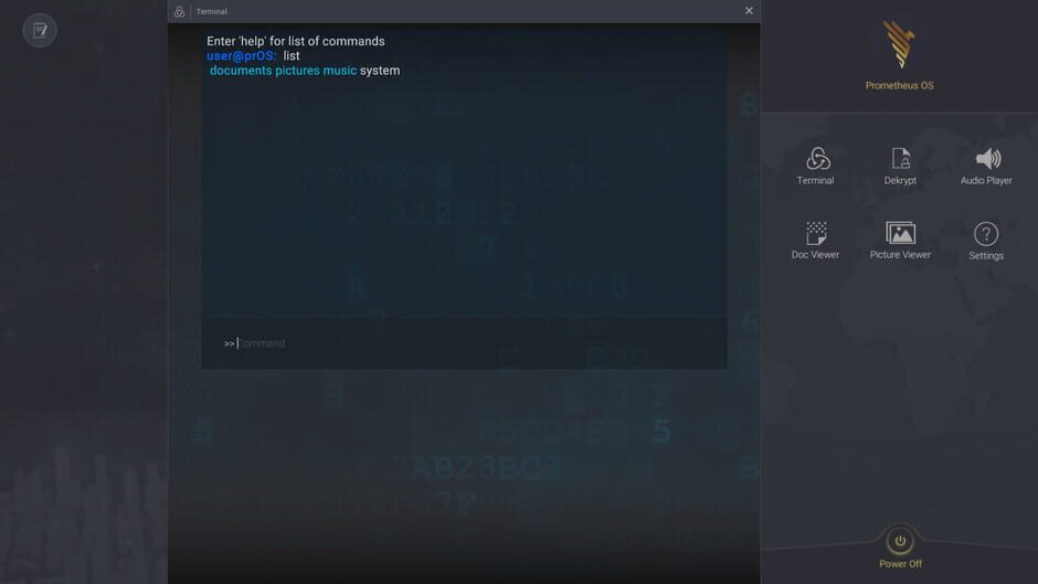 Prometheus OS screenshot