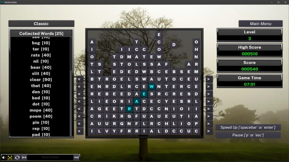 InfiniWordSlide Screenshot