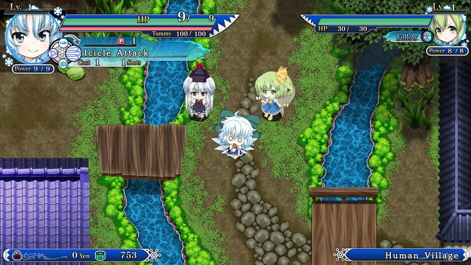 Touhou Genso Wanderer Reloaded: Cirno Screenshot