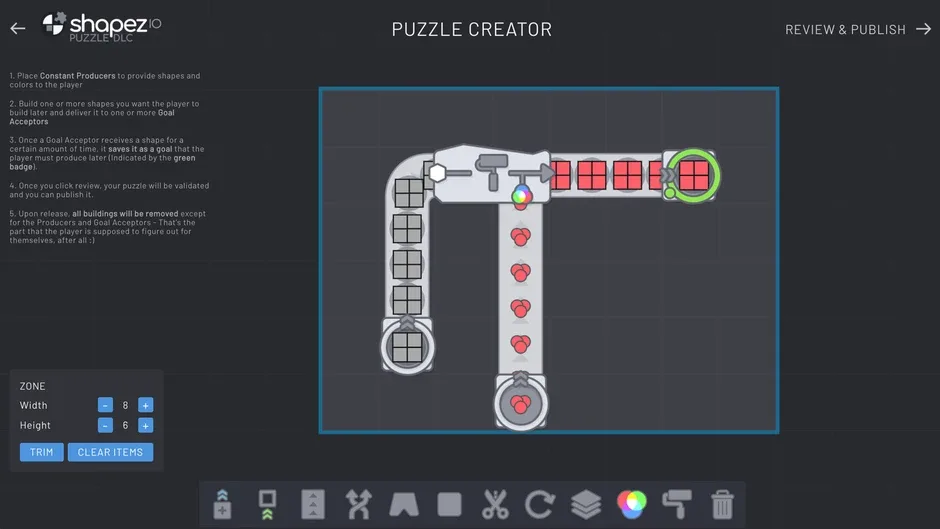 Screenshot 1 from shapez.io: Puzzle DLC