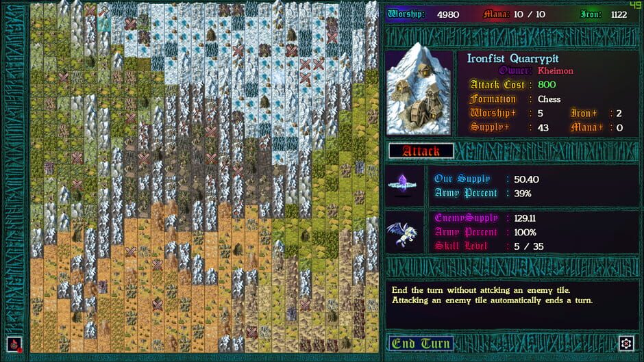 สกรีนช็อตจาก Unending War: Grand-Strategy Chess (รูปที่ 6)