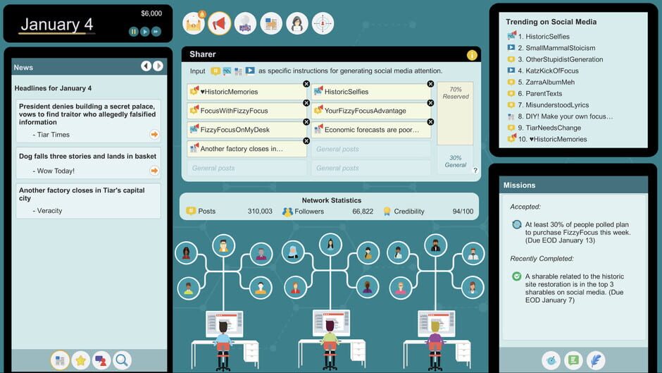 Influence, Inc. Screenshot