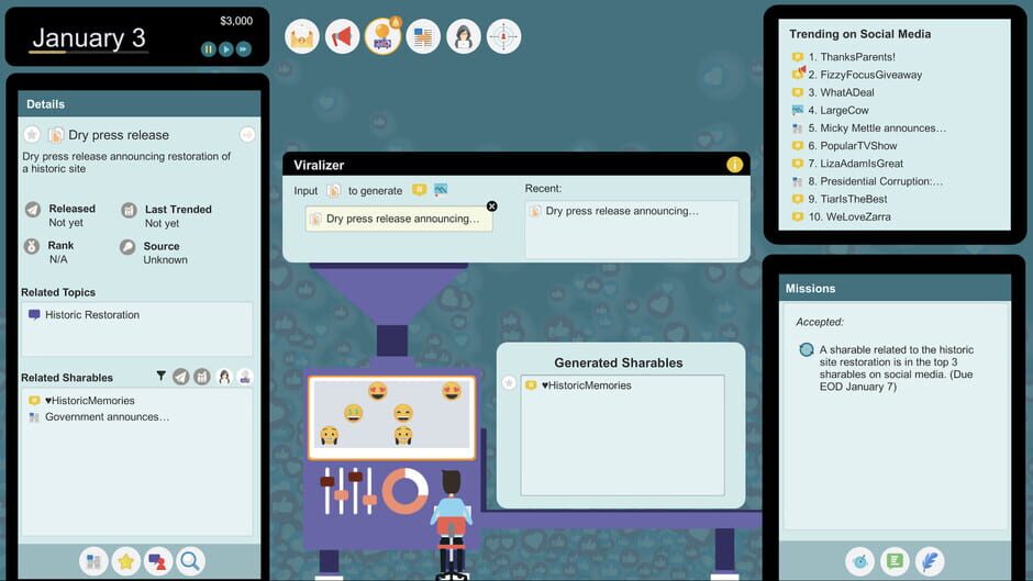 Influence, Inc. Screenshot