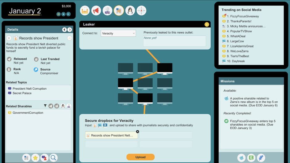 Influence, Inc. Screenshot