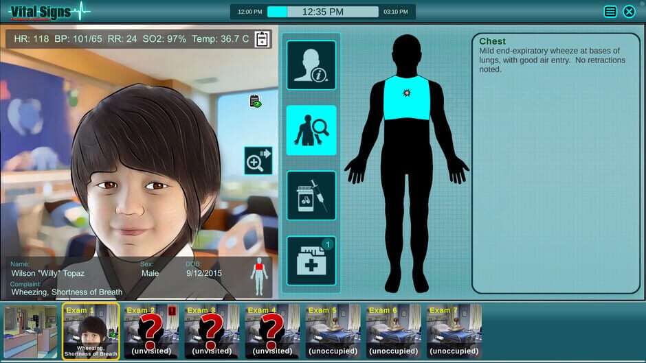 Vital Signs: Emergency Department Screenshot