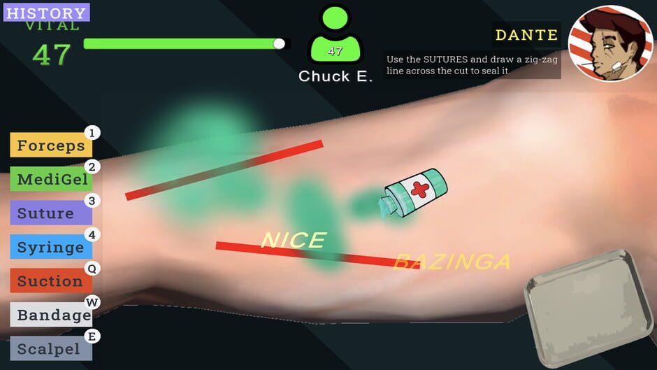 สกรีนช็อตจาก RavenHeart Hospital: A Medical Visual Novel (รูปที่ 2)