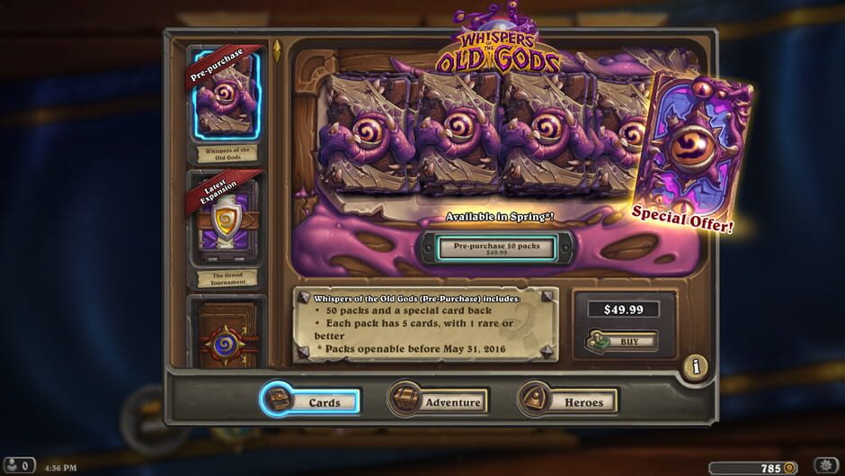 Hearthstone: Whispers of Old Gods screenshot 5