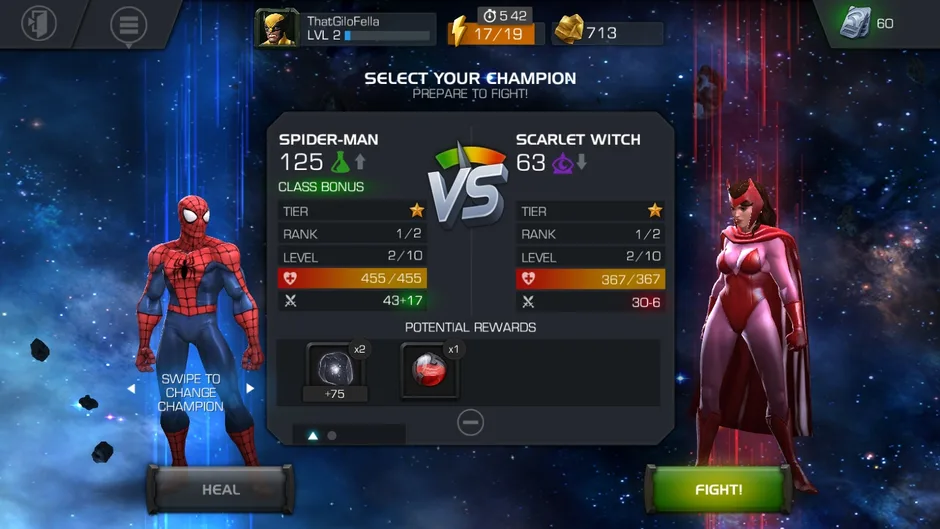 Кадър от Marvel Contest of Champions