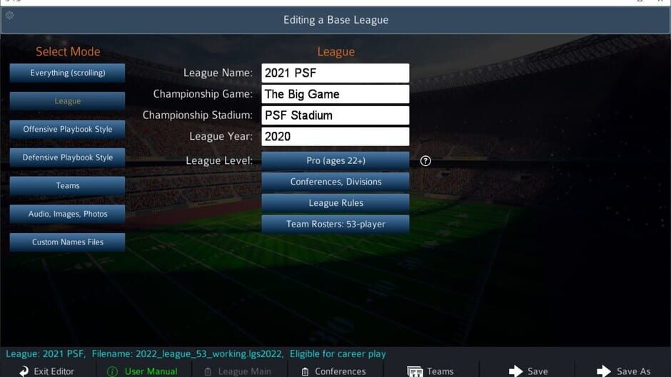 Pro Strategy Football 2022 Screenshot