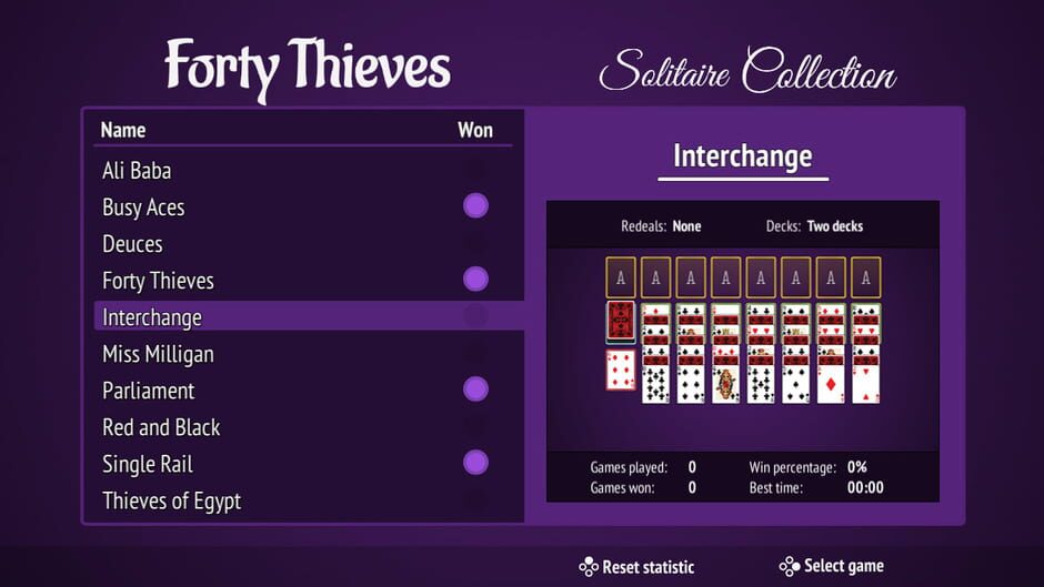 Forty Thieves Solitaire Collection Screenshot