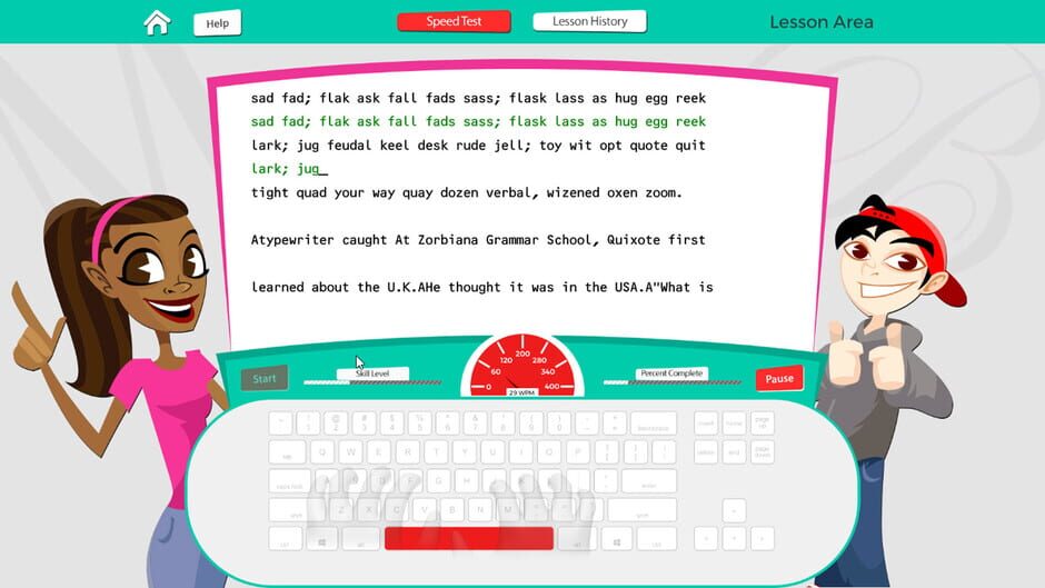 Mavis Beacon Keyboarding Kidz Screenshot