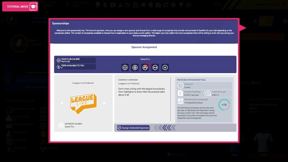 Rugby Union Team Manager 3 Screenshot