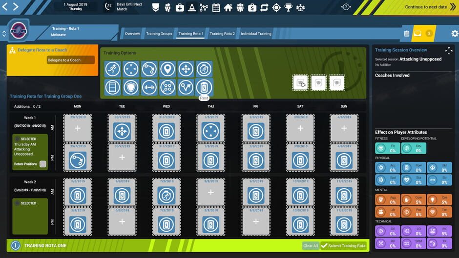 Rugby Union Team Manager 3 Screenshot