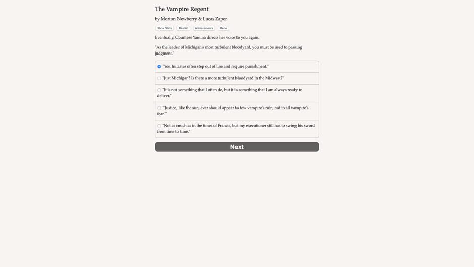 The Vampire Regent Screenshot