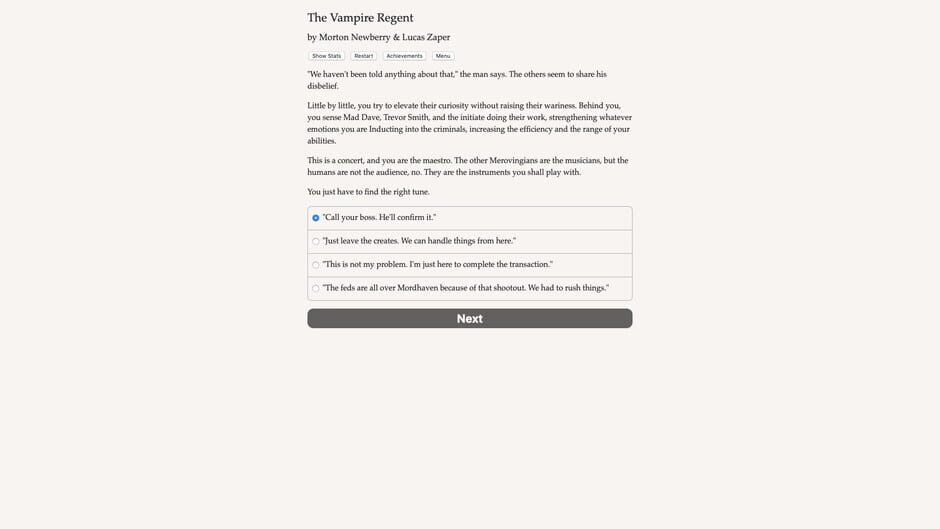 The Vampire Regent Screenshot