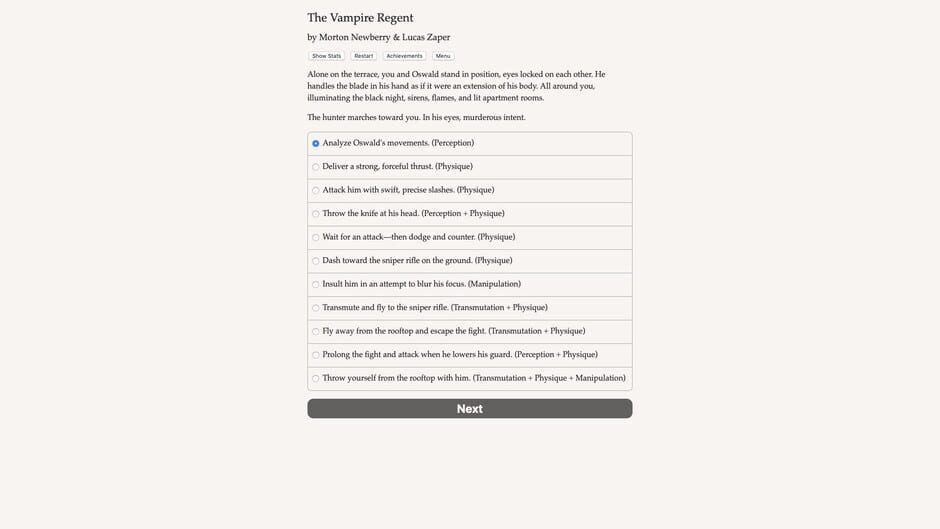The Vampire Regent Screenshot