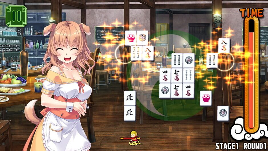 Pretty Girls Mahjong Solitaire: Green Screenshot