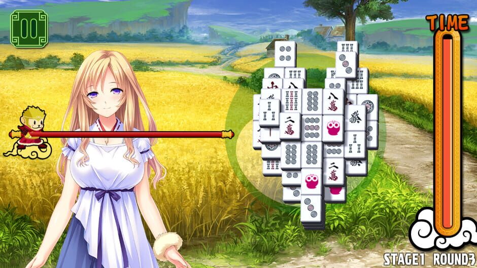 Pretty Girls Mahjong Solitaire: Green Screenshot