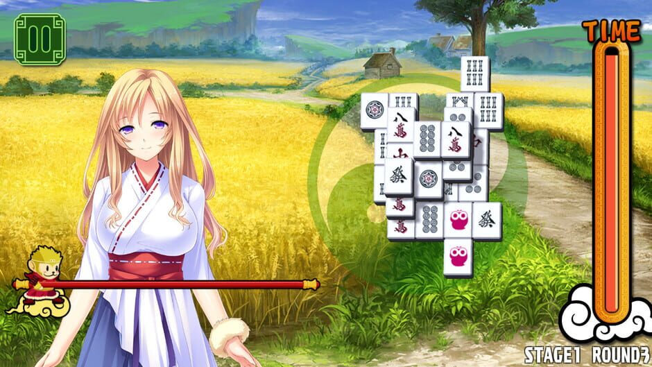 Pretty Girls Mahjong Solitaire: Green Screenshot