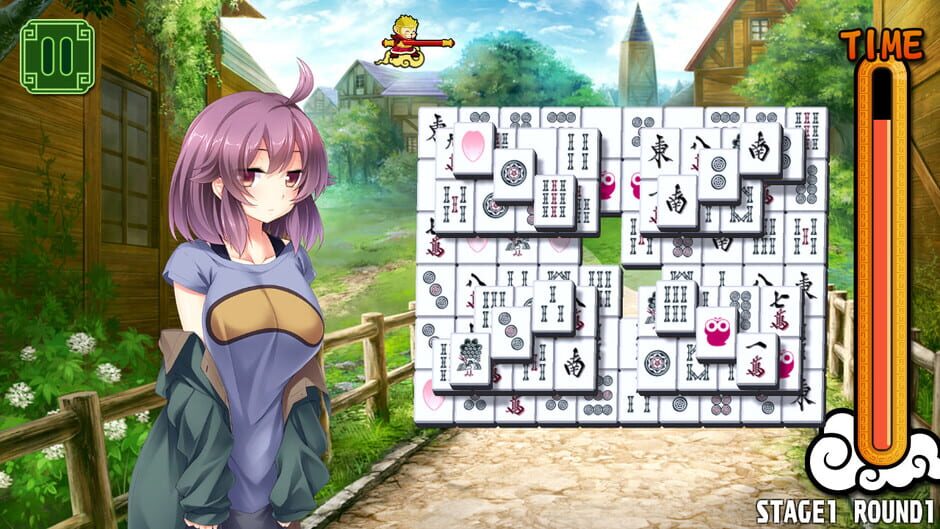 Pretty Girls Mahjong Solitaire: Green Screenshot