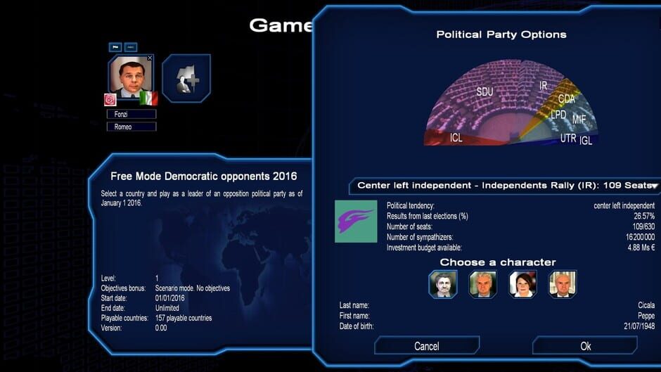 สกรีนช็อตจาก Power & Revolution 2020 Edition: 2016 Scenarios (รูปที่ 6)