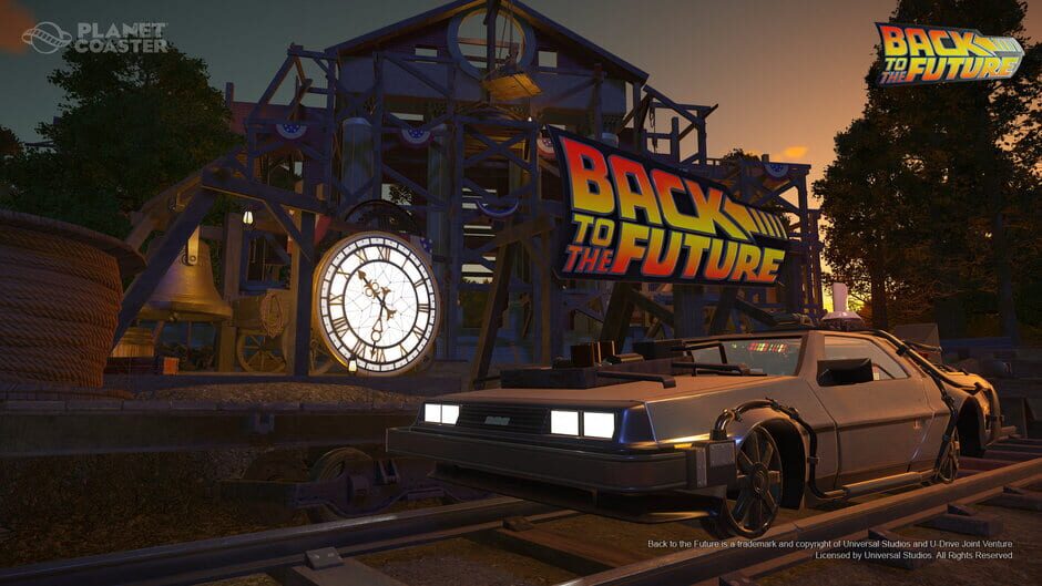 Planet Coaster: Back to the Future Time Machine Construction Kit Screenshot