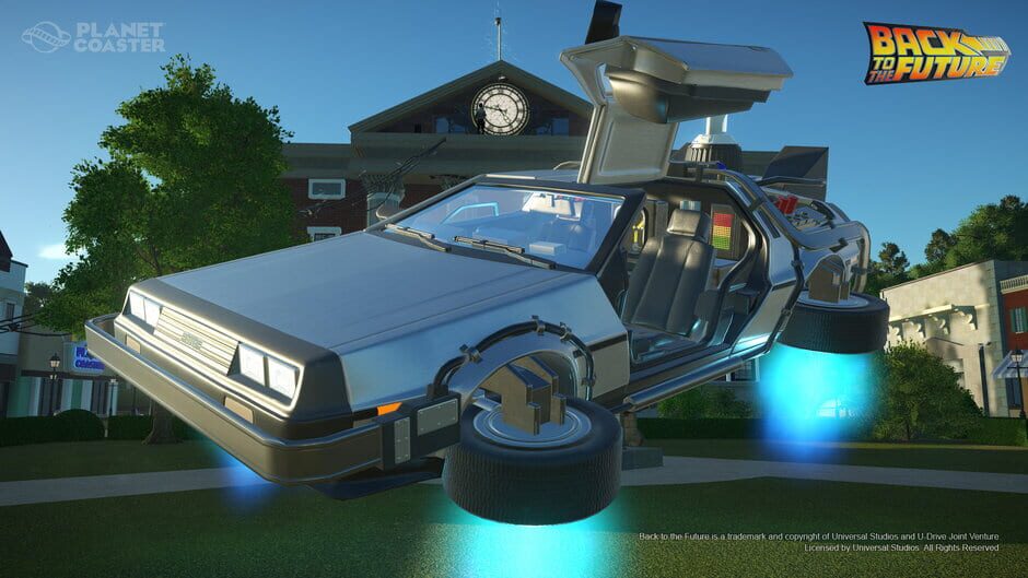 Planet Coaster: Back to the Future Time Machine Construction Kit Screenshot