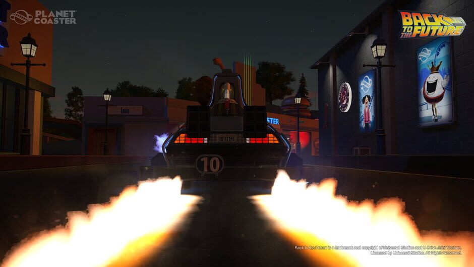 Planet Coaster: Back to the Future Time Machine Construction Kit Screenshot