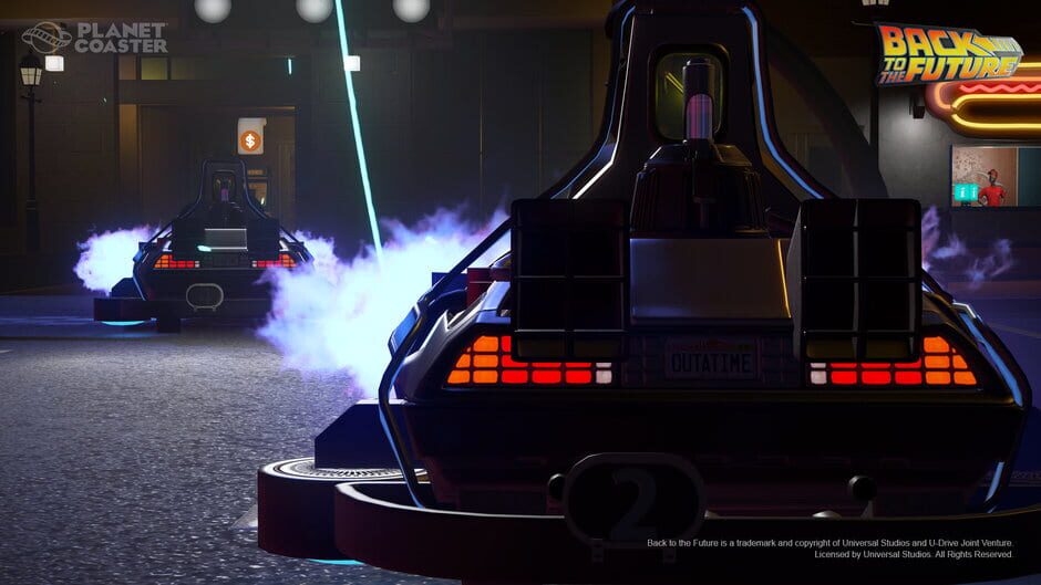 Planet Coaster: Back to the Future Time Machine Construction Kit Screenshot