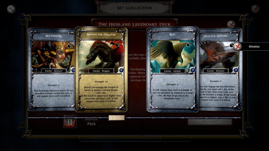 Talisman: The Highland Expansion - Legendary Deck Screenshot