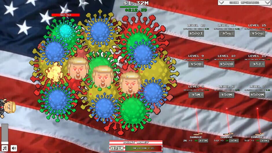 สกรีนช็อตจาก Trump vs. Covid: Save the World Clicker (รูปที่ 9)