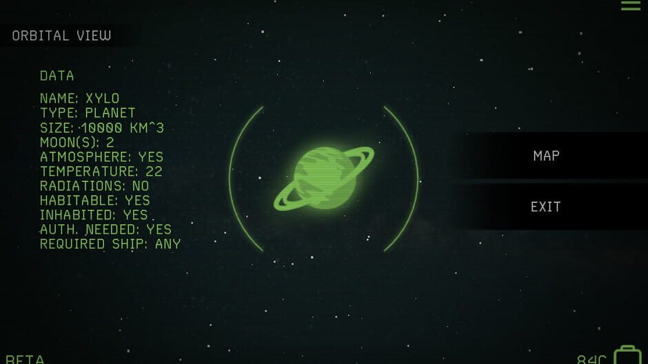 SpaceNet: A Space Adventure Screenshot