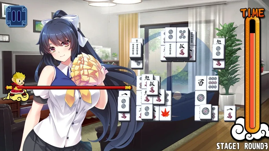 Pretty Girls Mahjong Solitaire: Blue