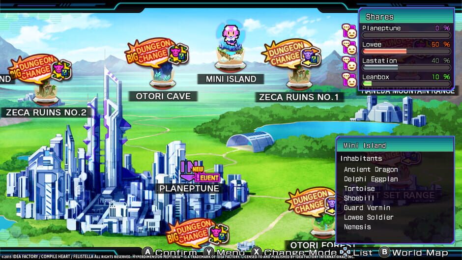 Hyperdimension Neptunia Re;Birth3: V Generation - Mini Island Screenshot