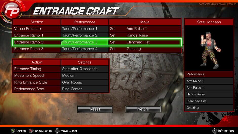 Fire Pro Wrestling World: Entrance Craft Screenshot
