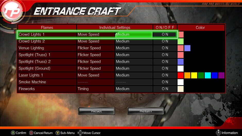 Fire Pro Wrestling World: Entrance Craft Screenshot