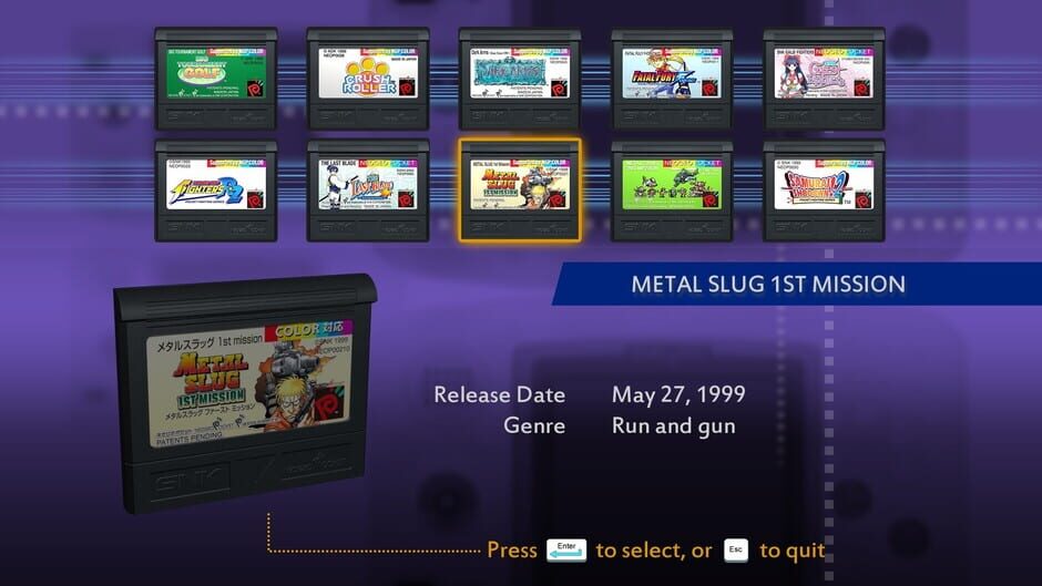 Neogeo Pocket Color Selection vol.1: Steam Edition Screenshot