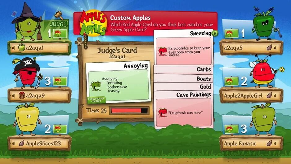Screenshots Apples to Apples