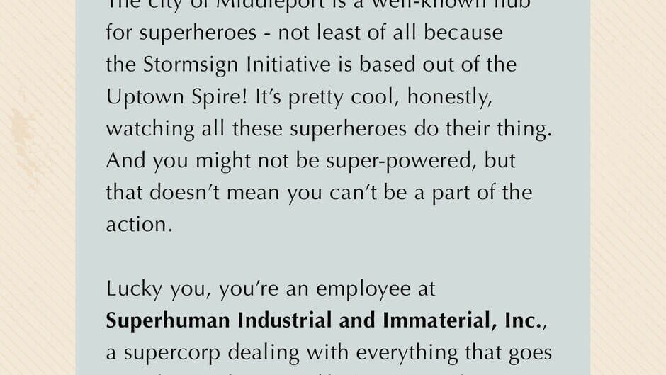 สกรีนช็อตจาก Superhuman Industrial and Immaterial, Incorporated (รูปที่ 2)