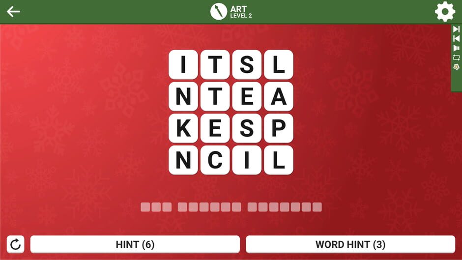 สกรีนช็อตจาก Square Word: Christmas Edition (รูปที่ 2)