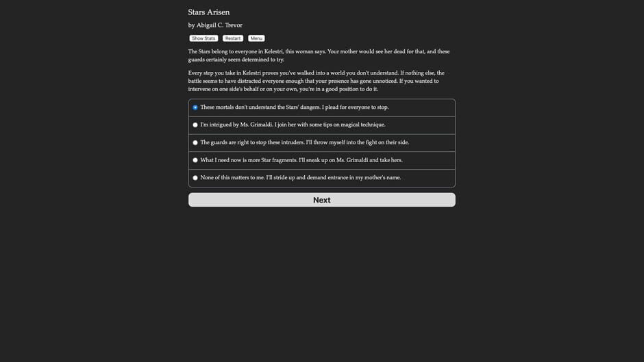 Stars Arisen Screenshot