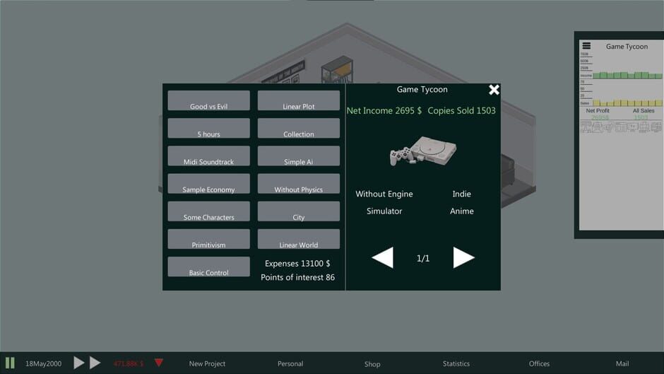 Modern Game Tycoon Screenshot