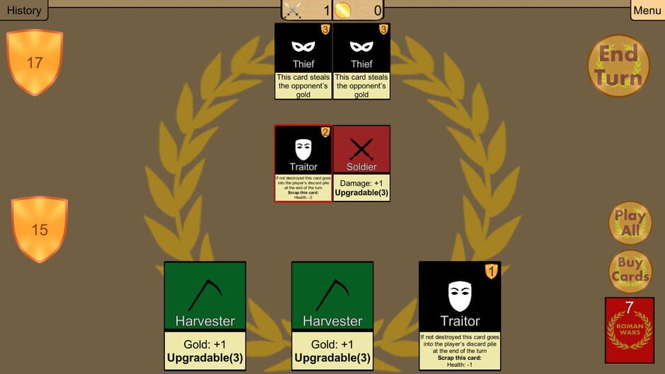 Roman Wars: Deck Building Game Screenshot