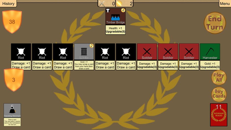 Roman Wars: Deck Building Game Screenshot